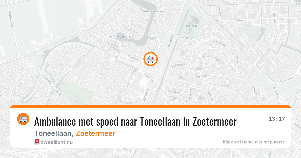 Ambulance met spoed naar Toneellaan in Zoetermeer — 26 feb 2026