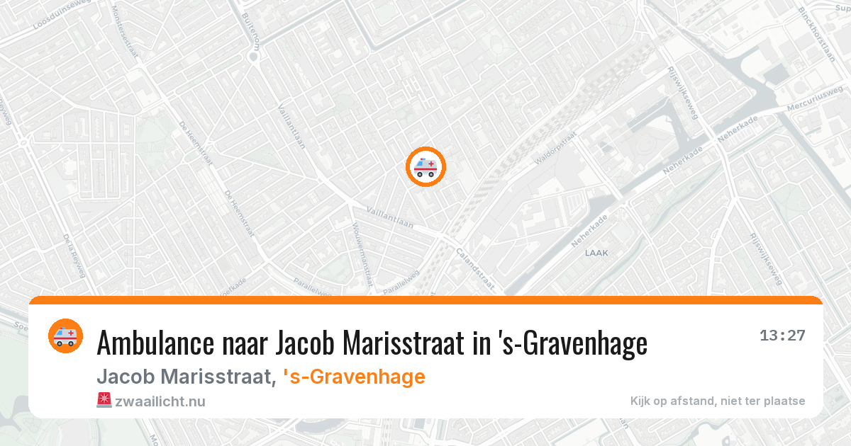Ambulance naar Jacob Marisstraat in 's-Gravenhage — 28 mei 2026