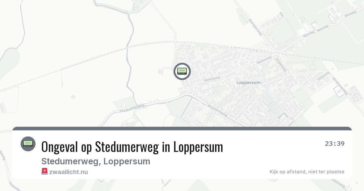Ongeval op Stedumerweg in Loppersum — 16 feb 2026