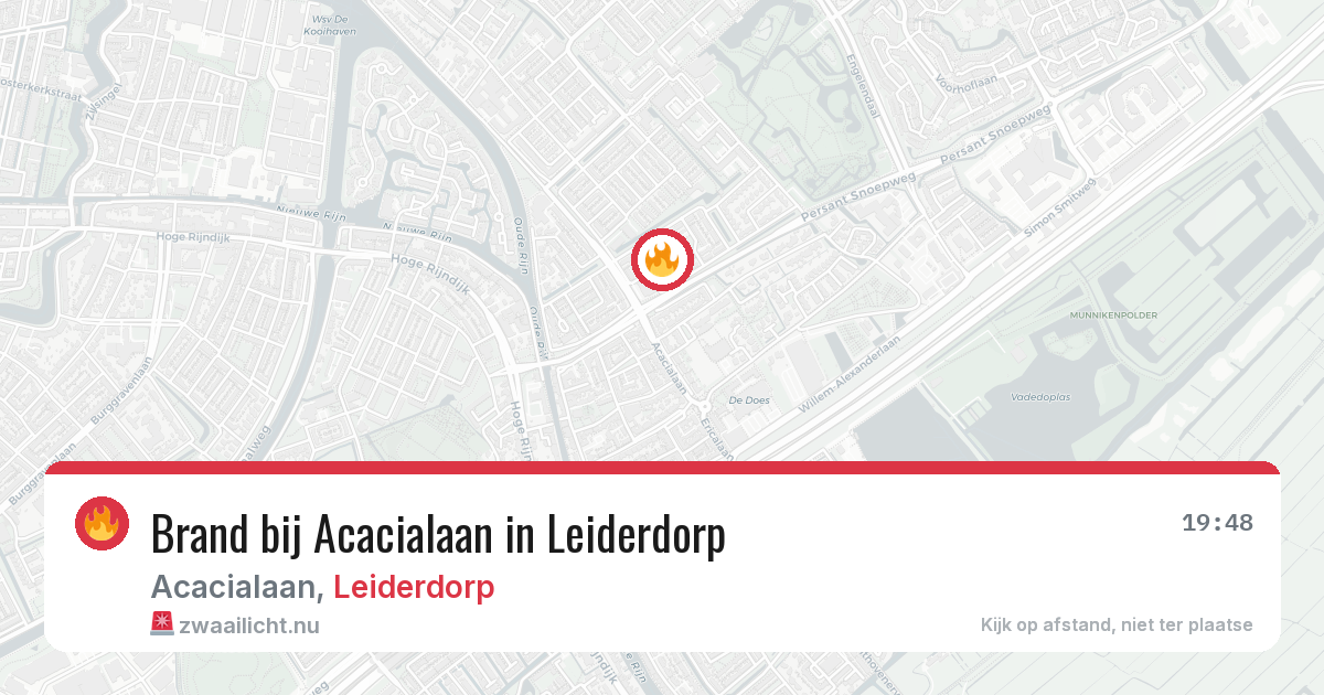 Brand bij Acacialaan in Leiderdorp — 4 jun 2026