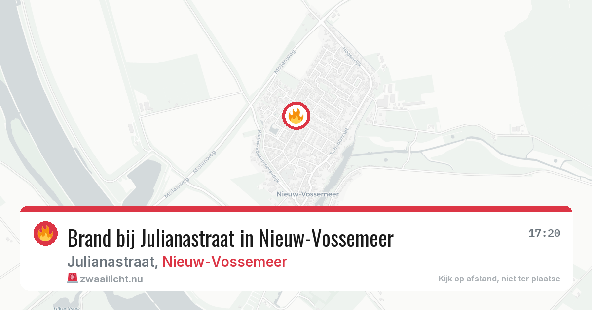Brand bij Julianastraat in Nieuw-Vossemeer — 9 mei 2026