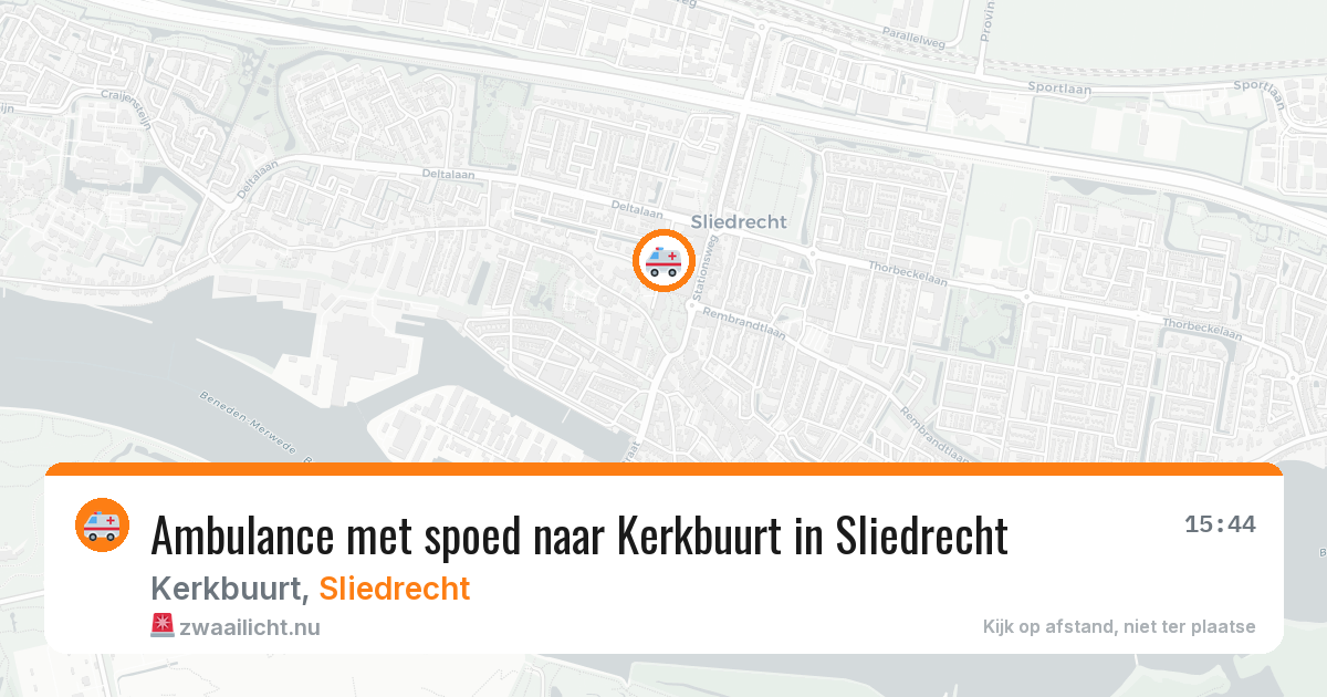 Ambulance met spoed naar Kerkbuurt in Sliedrecht — 27 jan 2026