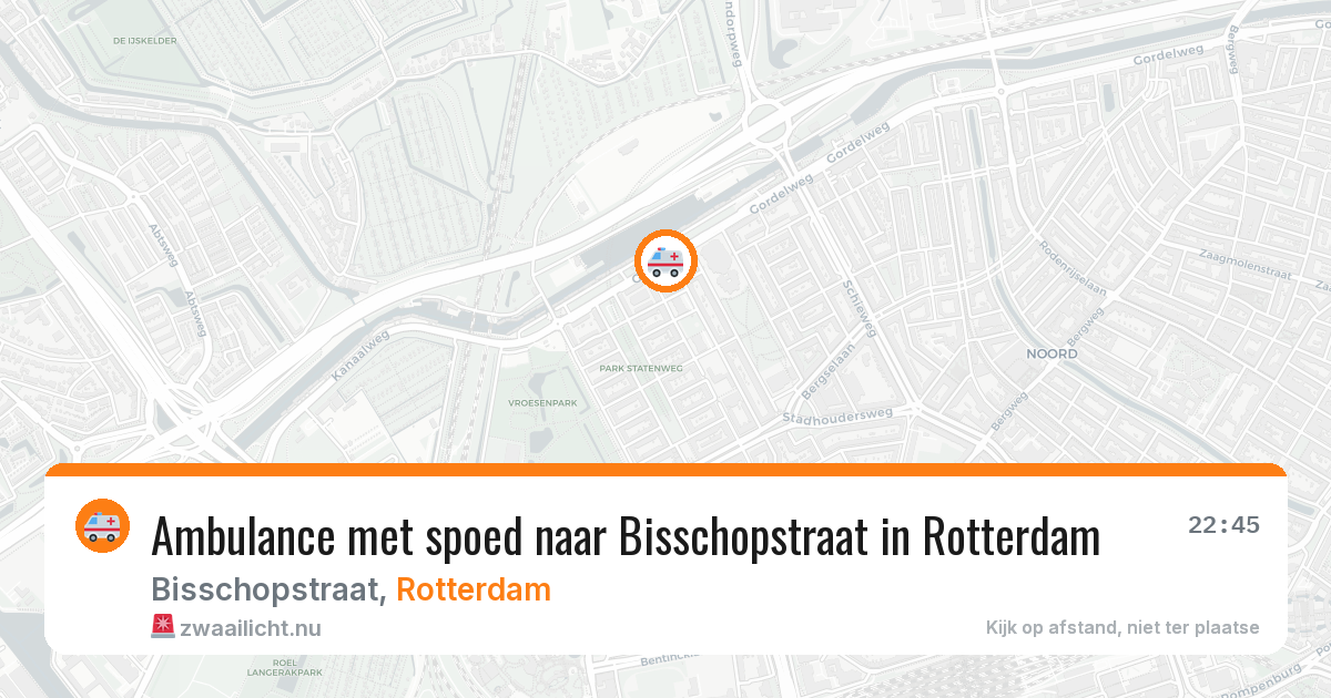 Ambulance met spoed naar Bisschopstraat in Rotterdam — 12 jul 2026