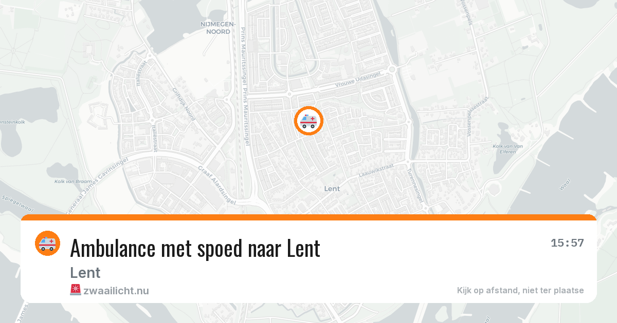 Ambulance met spoed naar Lent — 28 feb 2026 | 🚨 Zwaailicht.nu