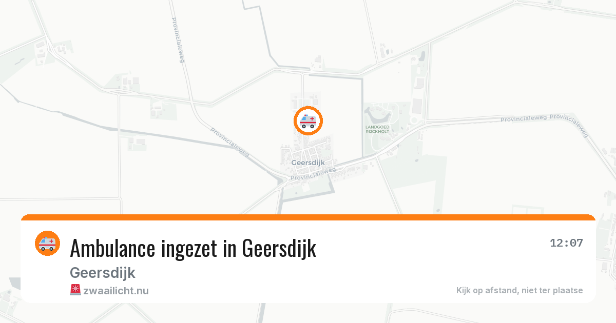 Ambulance ingezet in Geersdijk — 15 mei 2026