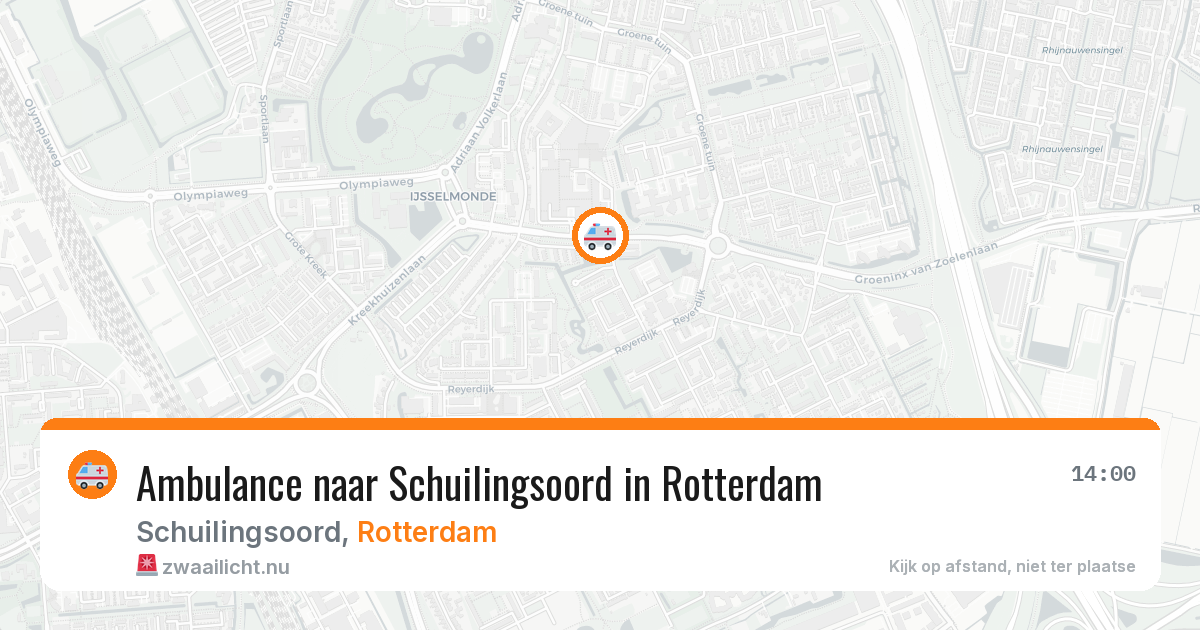 Ambulance naar Schuilingsoord in Rotterdam — 22 mei 2026