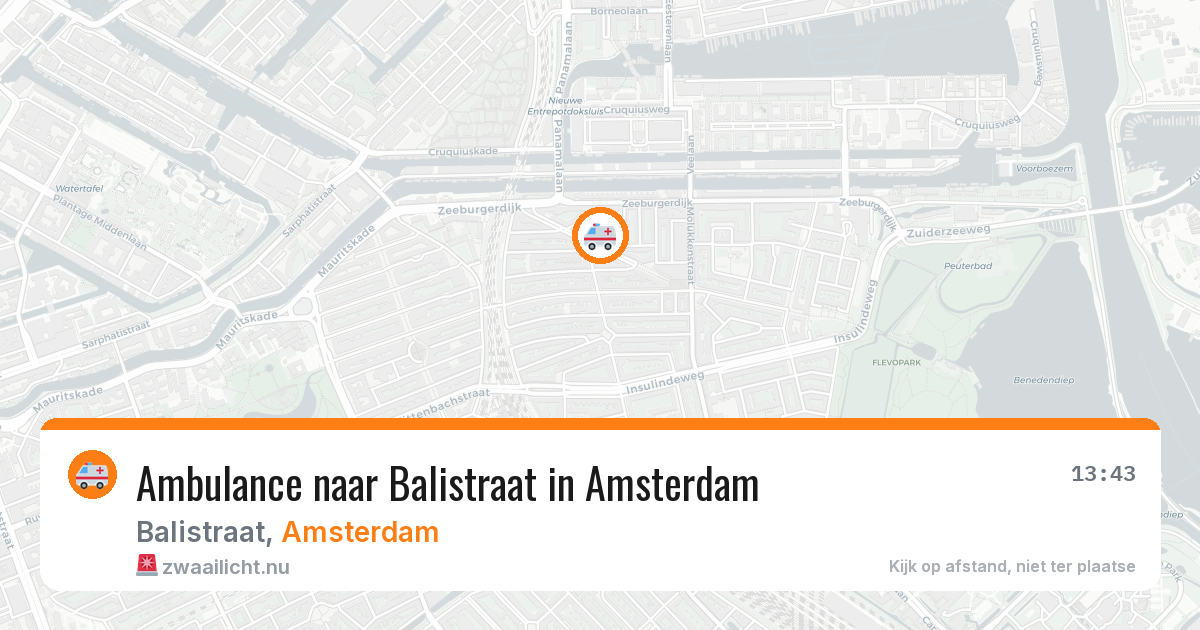 Ambulance naar Balistraat in Amsterdam — 22 jul 2026