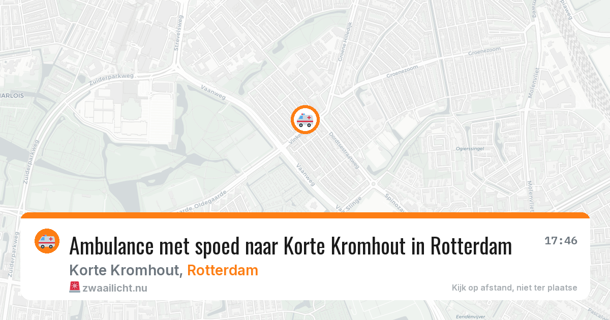 Ambulance met spoed naar Korte Kromhout in Rotterdam — 4 jun 2026