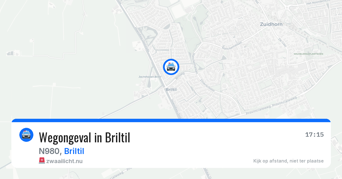 Wegongeval in Briltil — 22 jul 2026