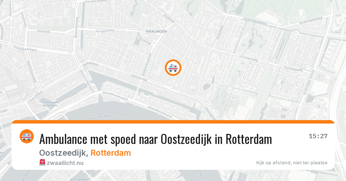 Ambulance met spoed naar Oostzeedijk in Rotterdam — 23 jul 2026