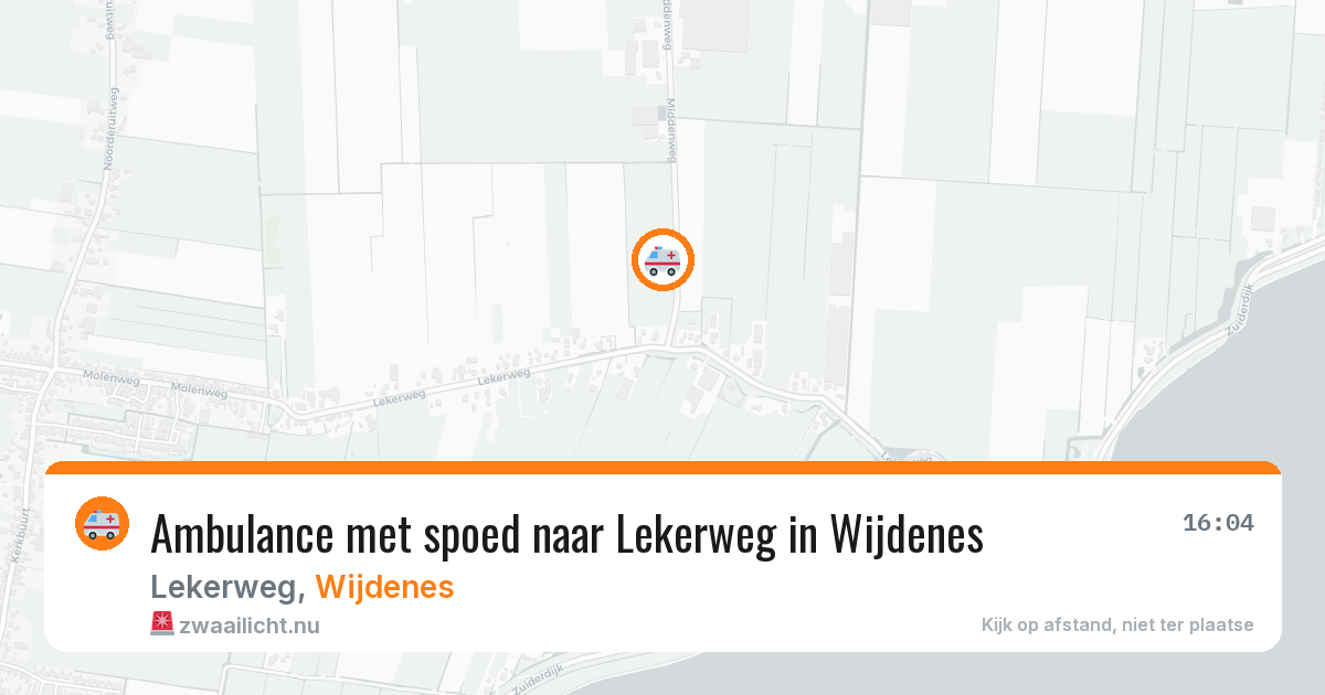 Ambulance met spoed naar Lekerweg in Wijdenes — 20 jul 2026
