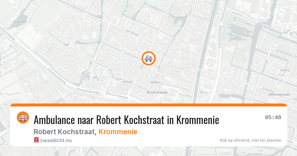 Ambulance naar Robert Kochstraat in Krommenie — 31 mrt 2026