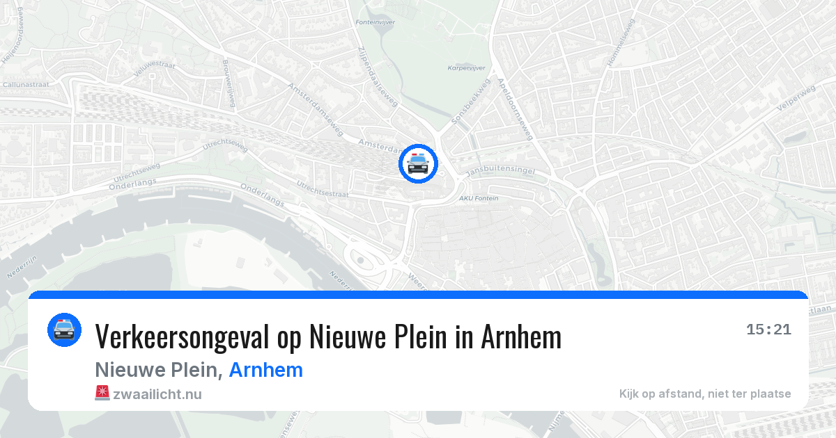 Verkeersongeval op Nieuwe Plein in Arnhem — 4 jun 2026