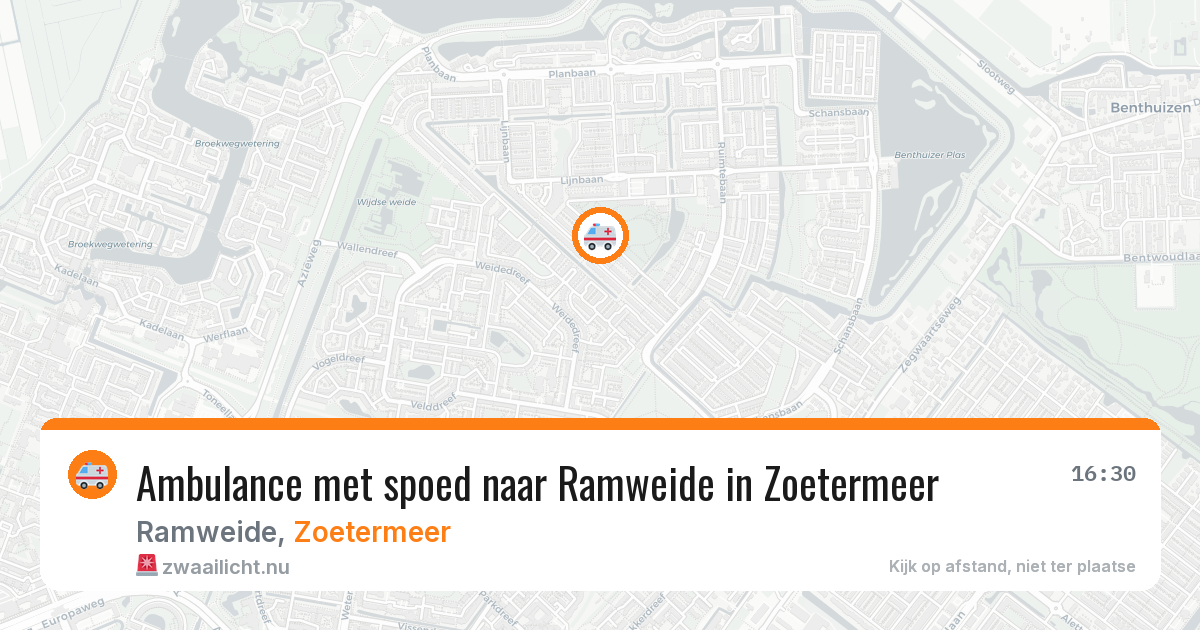 Ambulance met spoed naar Ramweide in Zoetermeer — 3 mrt 2026