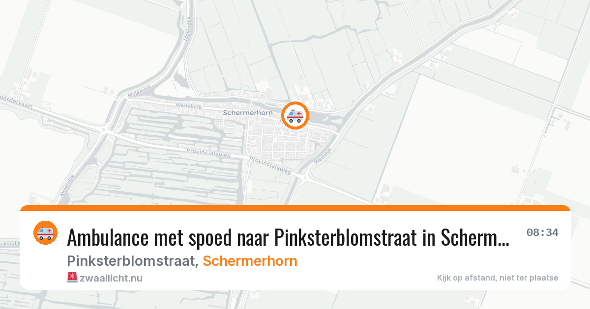 Ambulance met spoed naar Pinksterblomstraat in Schermerhorn — 14 apr 2026
