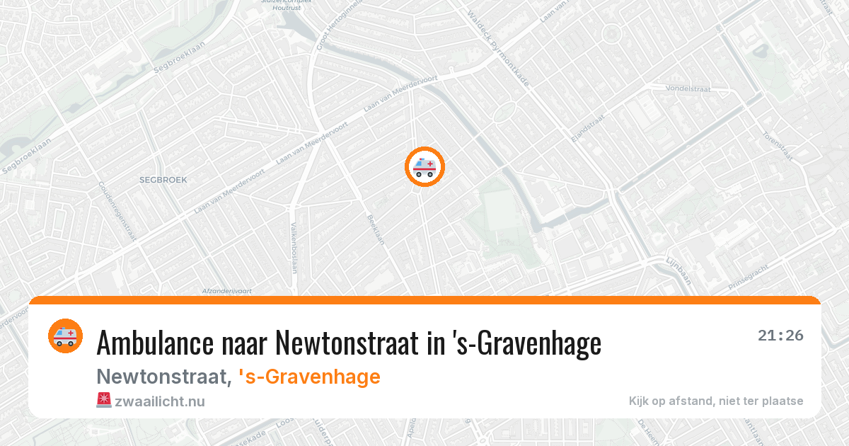 Ambulance naar Newtonstraat in 's-Gravenhage — 15 jul 2026