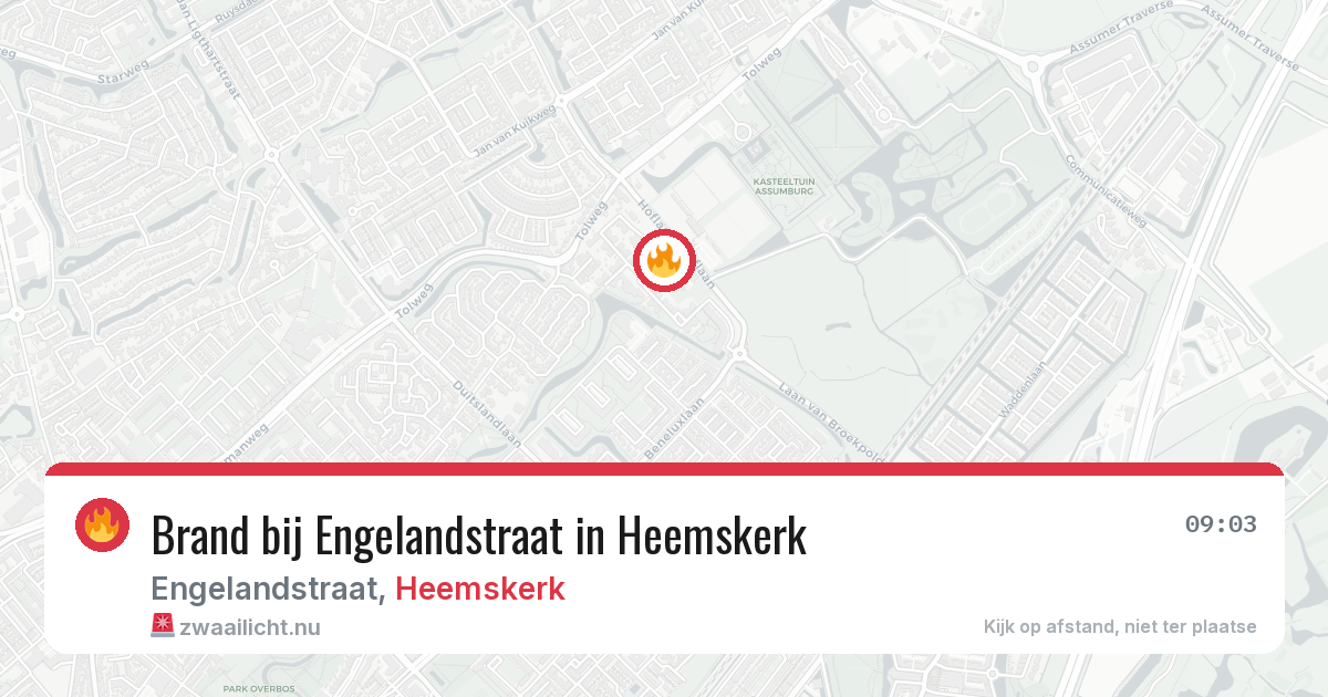 Brand bij Engelandstraat in Heemskerk — 27 jul 2026