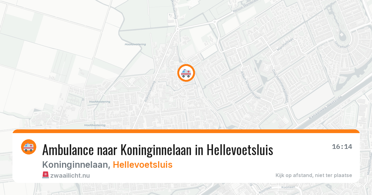 Ambulance naar Koninginnelaan in Hellevoetsluis — 22 mei 2026