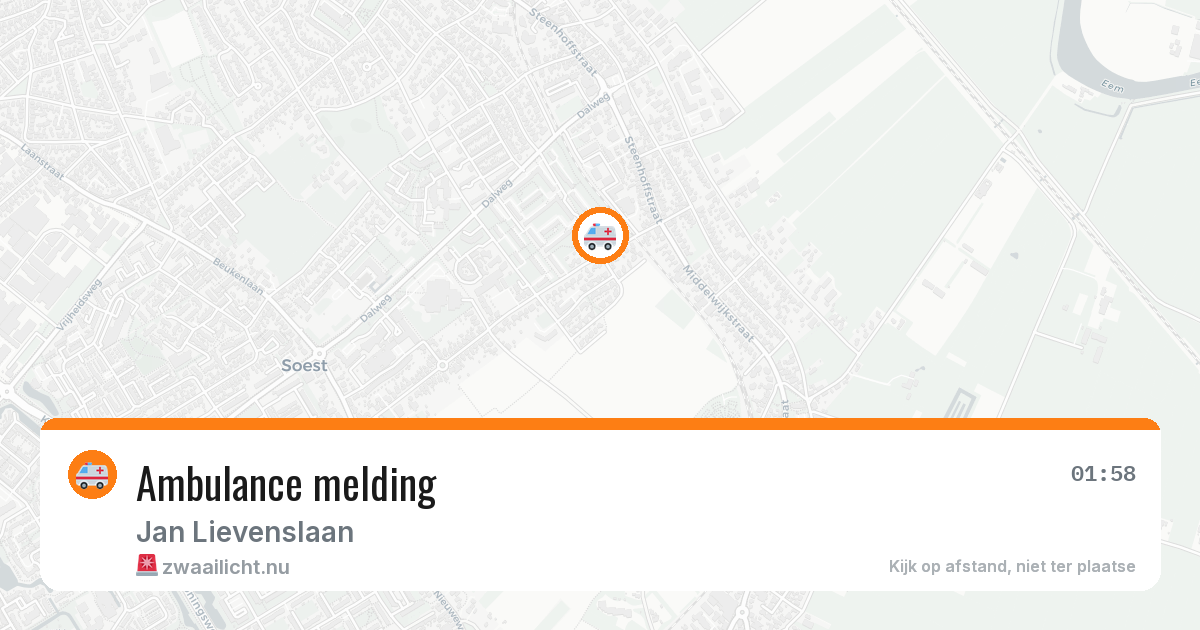 Ambulance melding — 29 mrt 2026