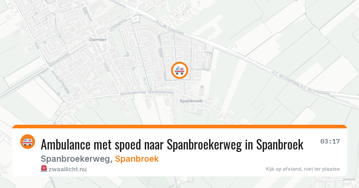 Ambulance met spoed naar Spanbroekerweg in Spanbroek — 29 mei 2026