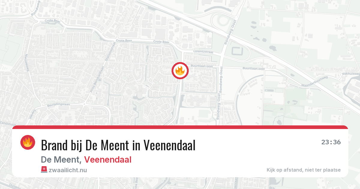 Brand bij De Meent in Veenendaal — 26 jul 2026