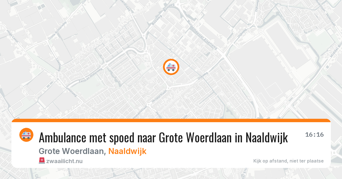 Ambulance met spoed naar Grote Woerdlaan in Naaldwijk — 1 jun 2026