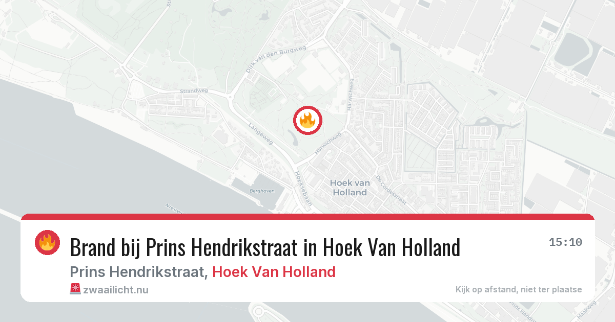 Brand bij Prins Hendrikstraat in Hoek Van Holland — 17 mrt 2026