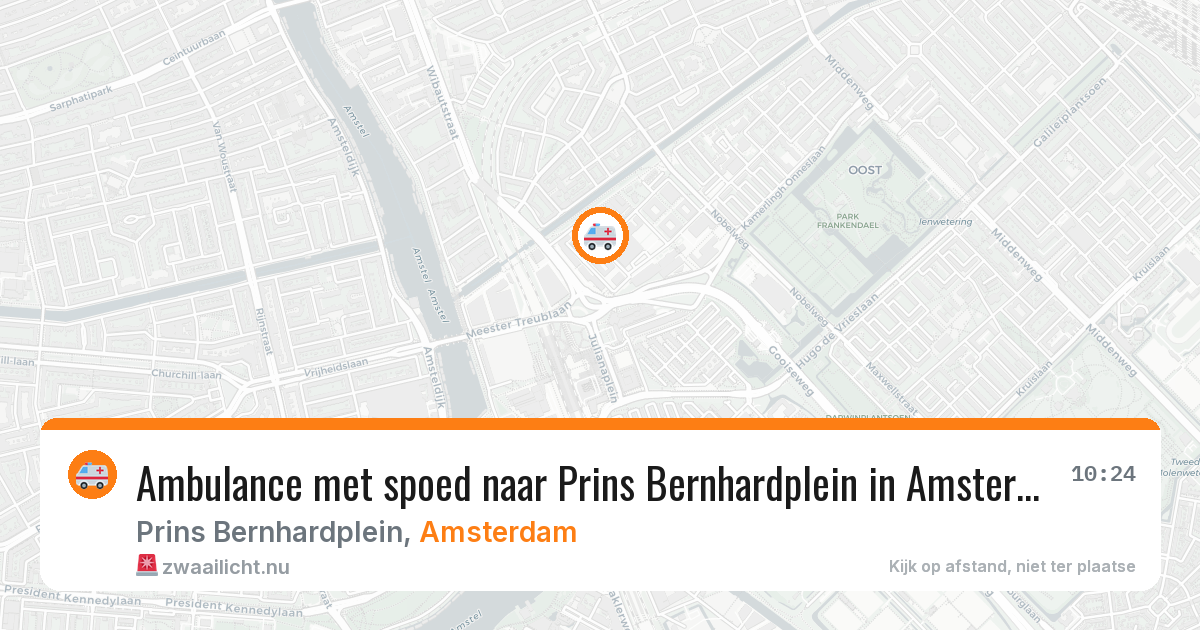 Ambulance met spoed naar Prins Bernhardplein in Amsterdam — 1 jun 2026
