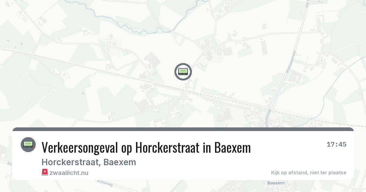 Verkeersongeval op Horckerstraat in Baexem — 2 jul 2026