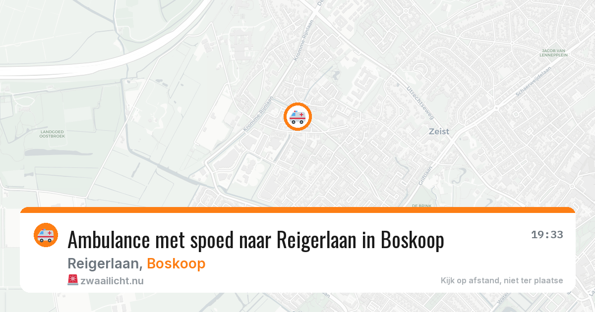 Ambulance met spoed naar Reigerlaan in Boskoop — 16 jan 2026