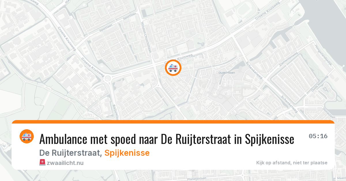 Ambulance met spoed naar De Ruijterstraat in Spijkenisse — 7 apr 2026