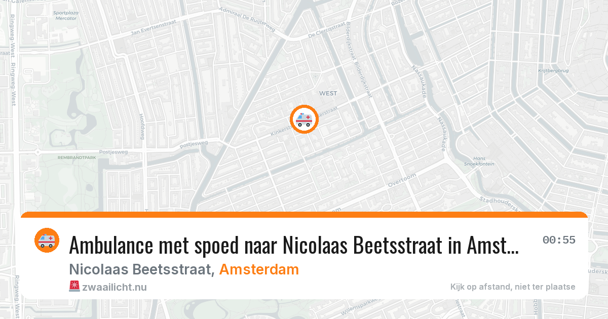 Ambulance met spoed naar Nicolaas Beetsstraat in Amsterdam — 21 jul 2026