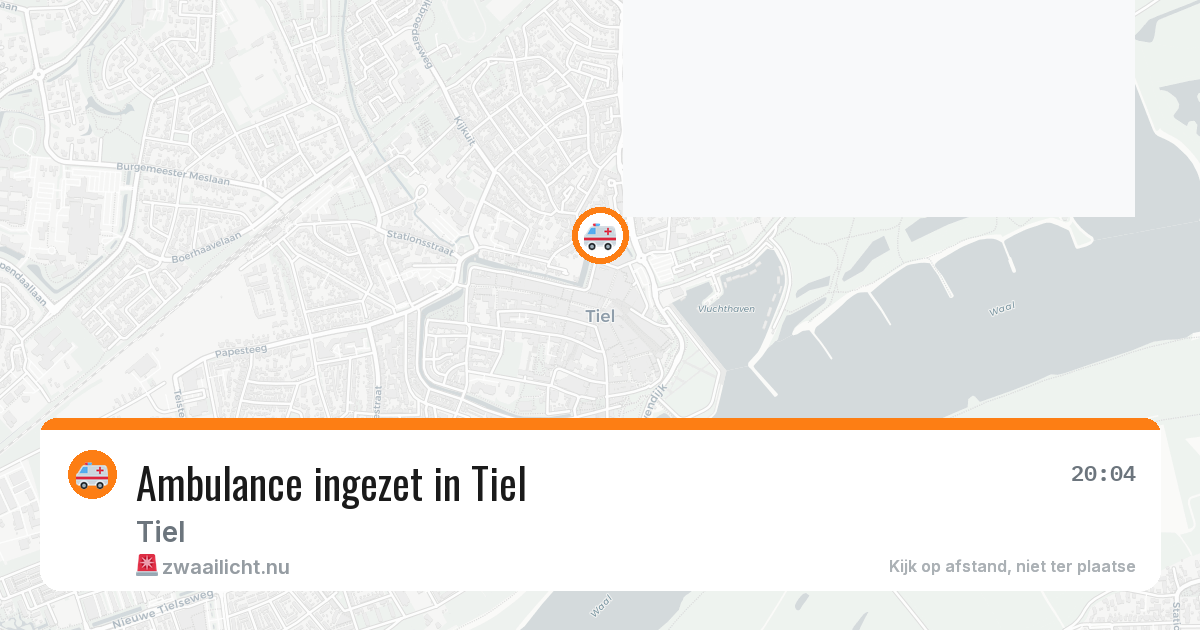 Ambulance ingezet in Tiel — 10 jul 2026