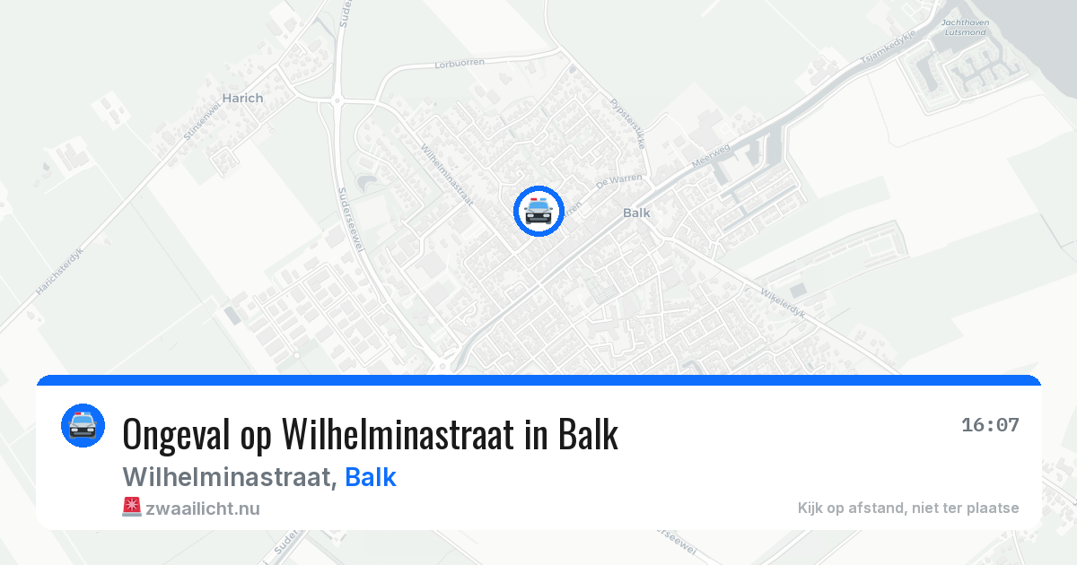 Ongeval op Wilhelminastraat in Balk — 28 jan 2026