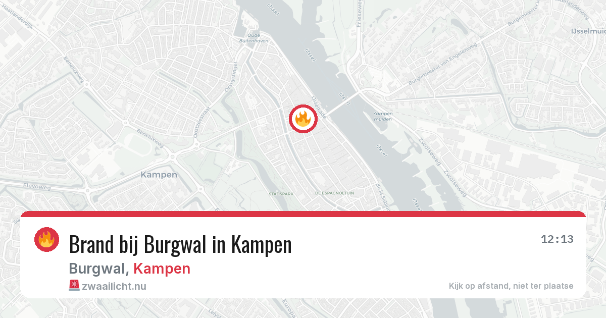 Brand bij Burgwal in Kampen — 23 mei 2026