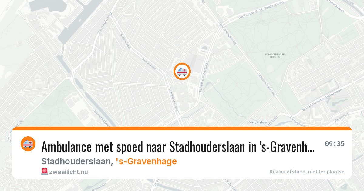Ambulance met spoed naar Stadhouderslaan in 's-Gravenhage — 24 mei 2026
