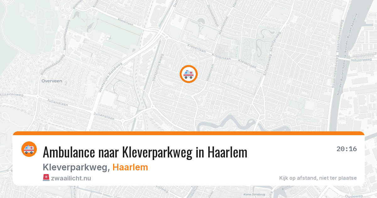 Ambulance naar Kleverparkweg in Haarlem — 17 mei 2026