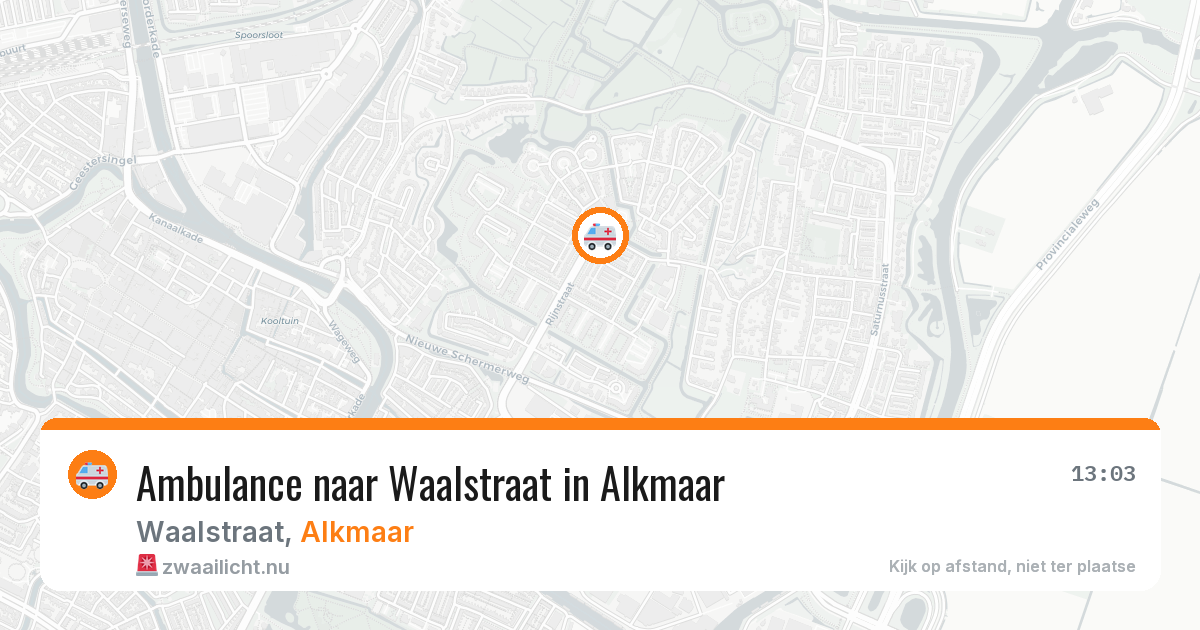 Ambulance naar Waalstraat in Alkmaar — 29 mei 2026