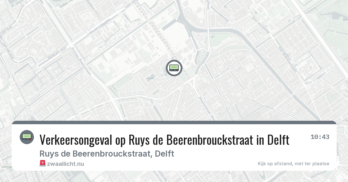 Verkeersongeval op Ruys de Beerenbrouckstraat in Delft — 9 mrt 2026
