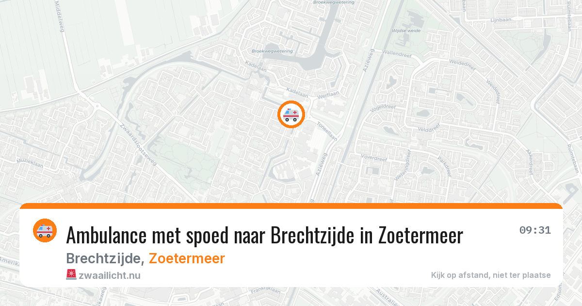Ambulance met spoed naar Brechtzijde in Zoetermeer — 28 apr 2026