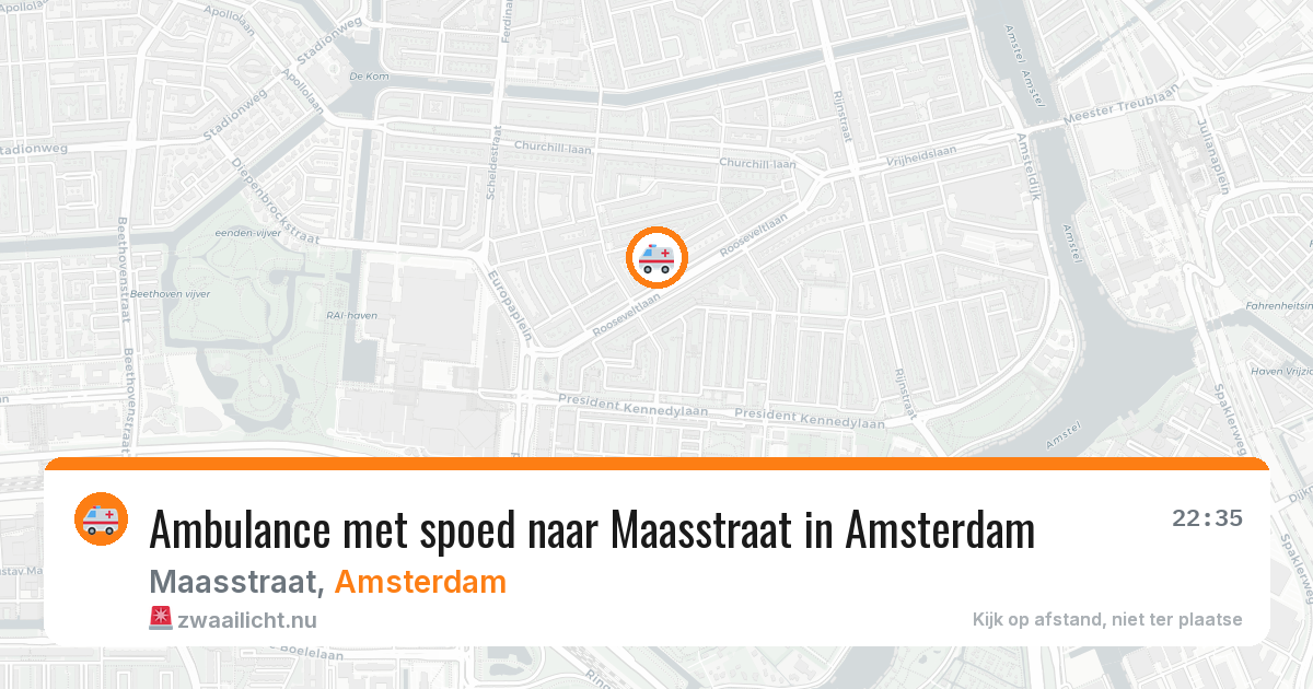 Ambulance met spoed naar Maasstraat in Amsterdam — 15 jul 2026