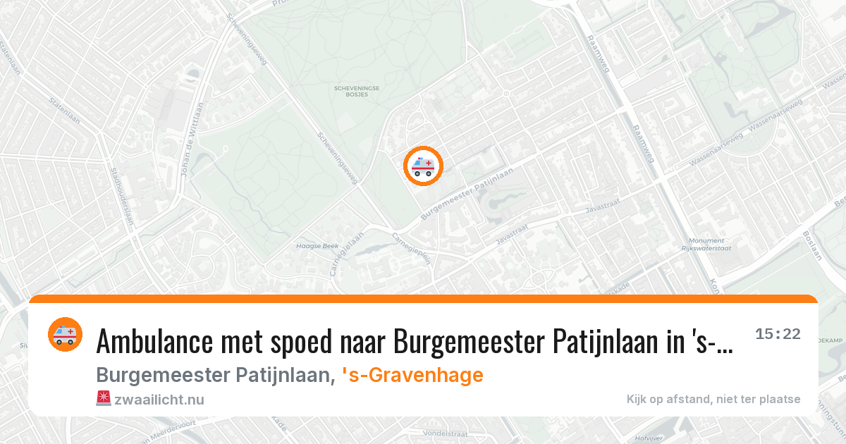 Ambulance met spoed naar Burgemeester Patijnlaan in 's-Gravenhage — 21 jan 2026
