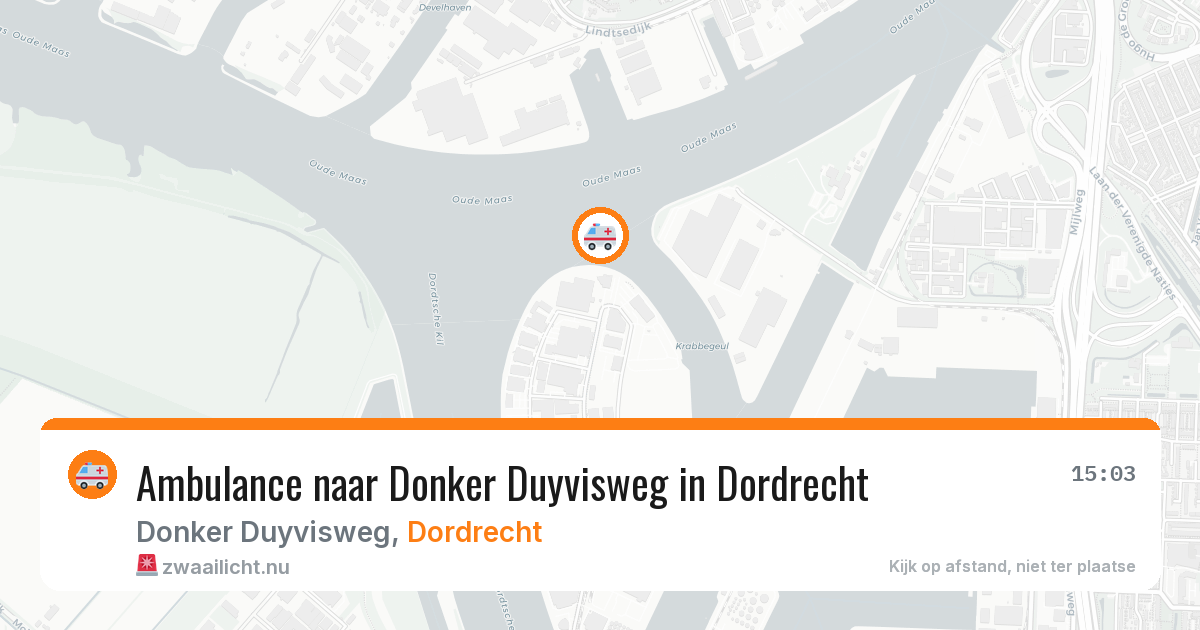 Ambulance naar Donker Duyvisweg in Dordrecht — 14 jul 2026