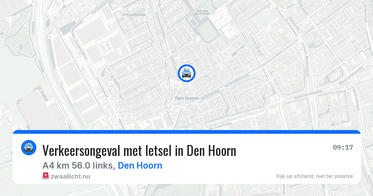 Verkeersongeval met letsel in Den Hoorn — 21 apr 2026