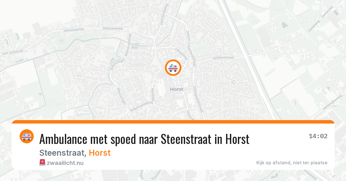 Ambulance met spoed naar Steenstraat in Horst — 11 jul 2026