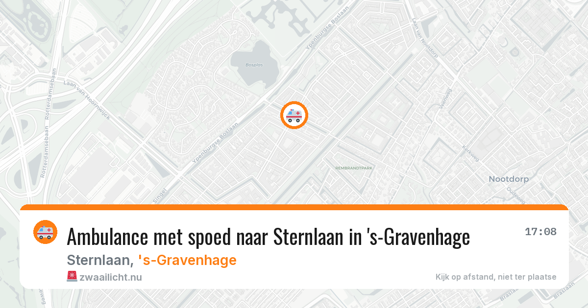 Ambulance met spoed naar Sternlaan in 's-Gravenhage — 22 mei 2026