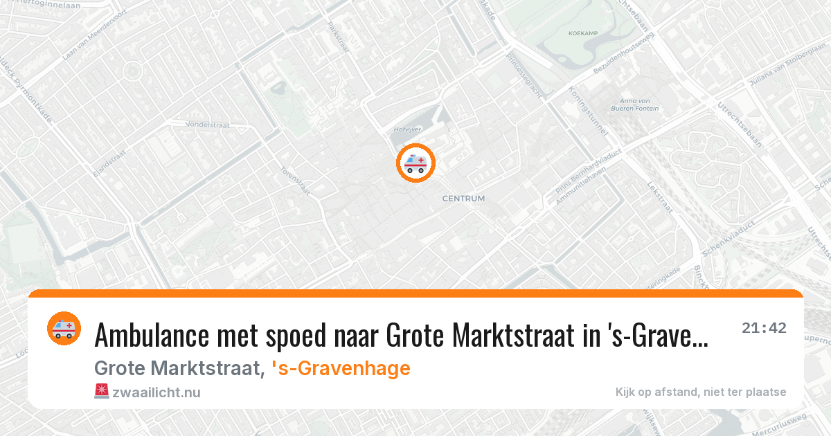 Ambulance met spoed naar Grote Marktstraat in 's-Gravenhage — 28 jan 2026