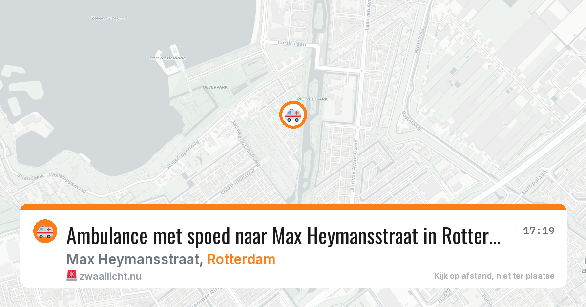 Ambulance met spoed naar Max Heymansstraat in Rotterdam — 1 jun 2026