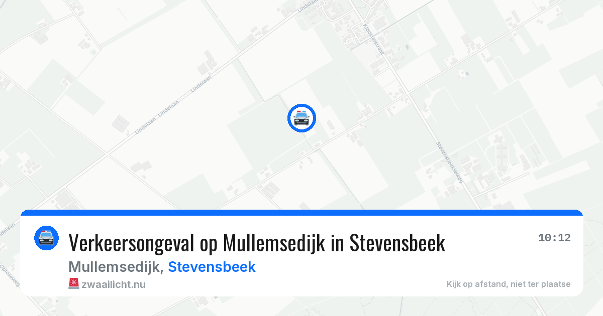Verkeersongeval op Mullemsedijk in Stevensbeek — 24 mei 2026