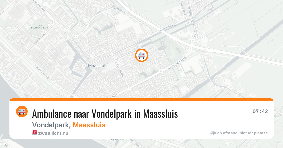 Ambulance naar Vondelpark in Maassluis — 22 jul 2026